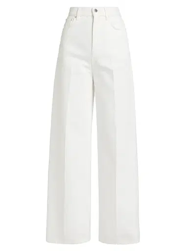 Toteme Women's High-Rise Wide-Leg Jeans - White | Thumbnail 1