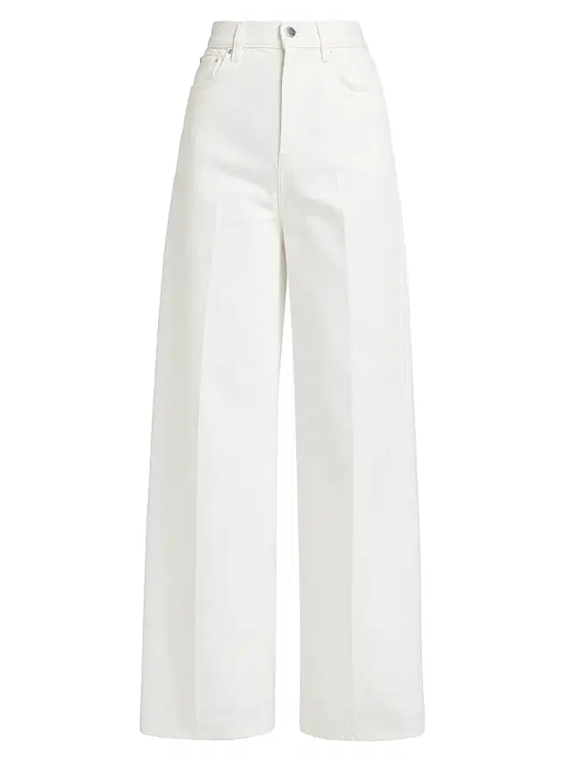 Women's High-Rise Wide-Leg Jeans - White