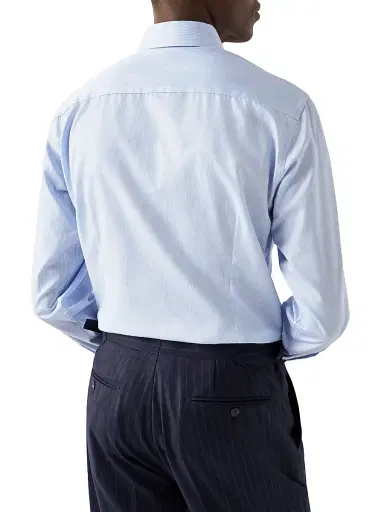 Eton Men's Contemporary-Fit Fine Striped Twill Shirt | Thumbnail 3 Eton Men's Contemporary-Fit Fine Striped Twill Shirt | Thumbnail 3