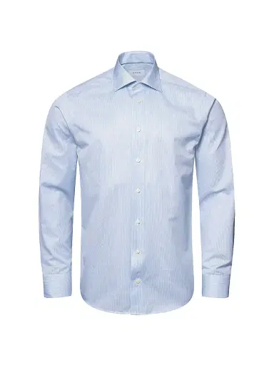 Eton Men's Contemporary-Fit Fine Striped Twill Shirt | Thumbnail 4 Eton Men's Contemporary-Fit Fine Striped Twill Shirt | Thumbnail 4