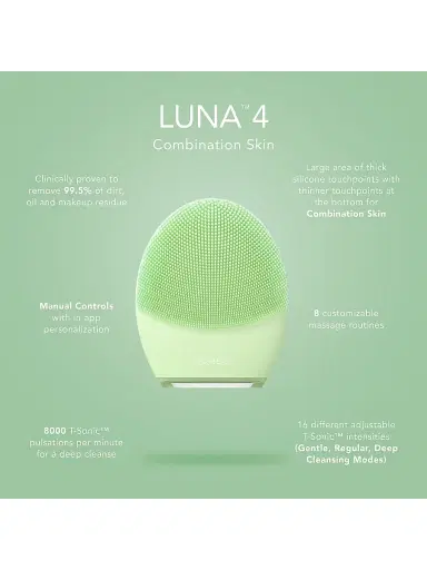 Foreo Women's Luna 4 Facial Cleansing & Firming Massage Device For Combination Skin | Thumbnail 8