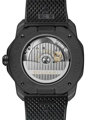 BVLGARI Men's Octo Roma Black Stainless Steel, Rubber & Alligator Leather Strap Watch/41MM - Black | Thumbnail 6