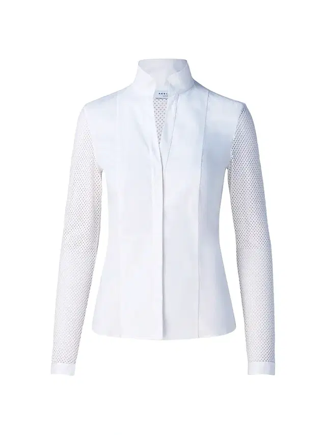 Women's Elements Mesh-Sleeve Blouse - Cream