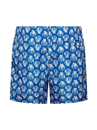 Eton Men's Seashell Drawstring Swim Shorts - Blue | Thumbnail 2 Eton Men's Seashell Drawstring Swim Shorts - Blue | Thumbnail 2