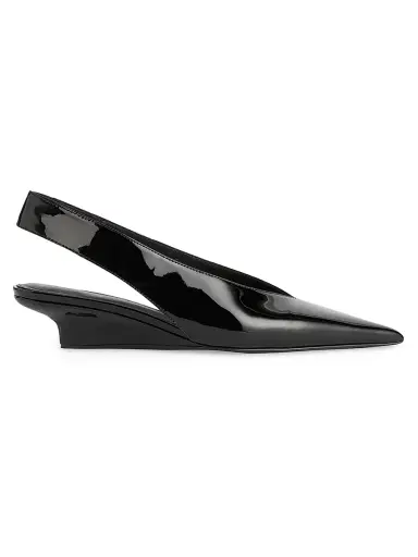Toteme Women's The Wedge-Heel 40MM Slingback Pumps - Black | Thumbnail 1 Toteme Women's The Wedge-Heel 40MM Slingback Pumps - Black | Thumbnail 1