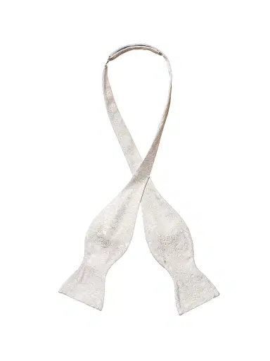 Eton Men's Paisley Silk Bowtie - Grey | Thumbnail 2 Eton Men's Paisley Silk Bowtie - Grey | Thumbnail 2