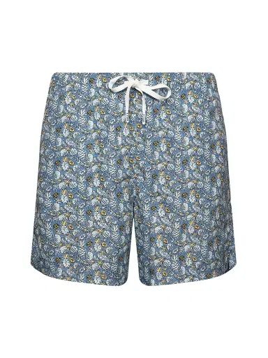Eton Men's Pineapple Drawstring Swim Shorts - Blue | Thumbnail 1