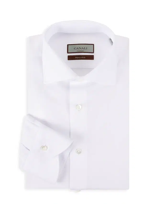 Men's Textured Dress Shirt - White Men's Textured Dress Shirt - White