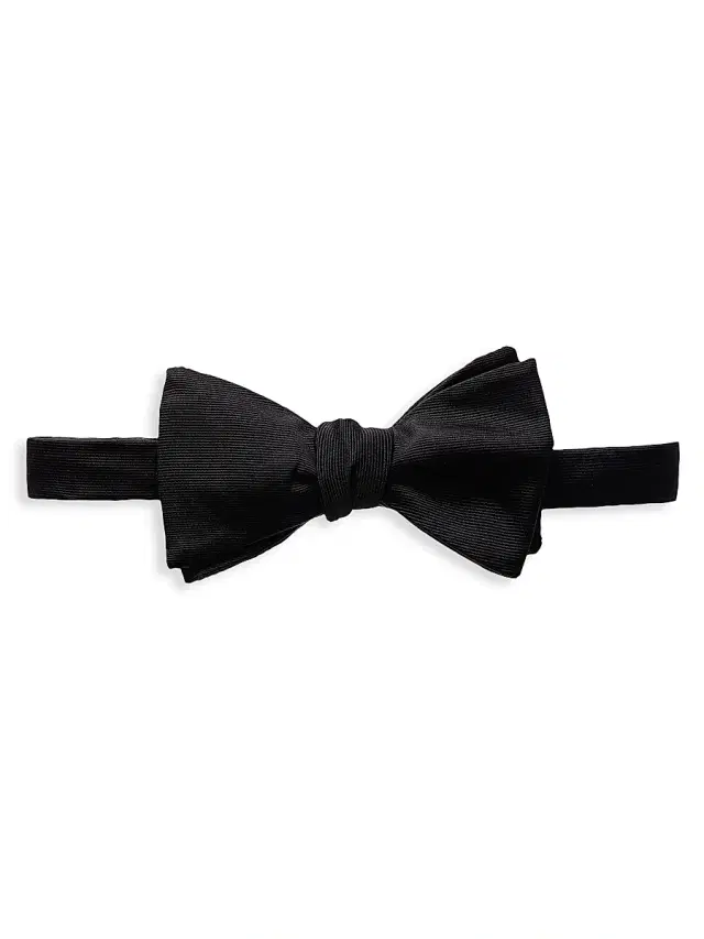 Eton Men's Grosgrain Silk Pre-Tied Bow Tie - Black
