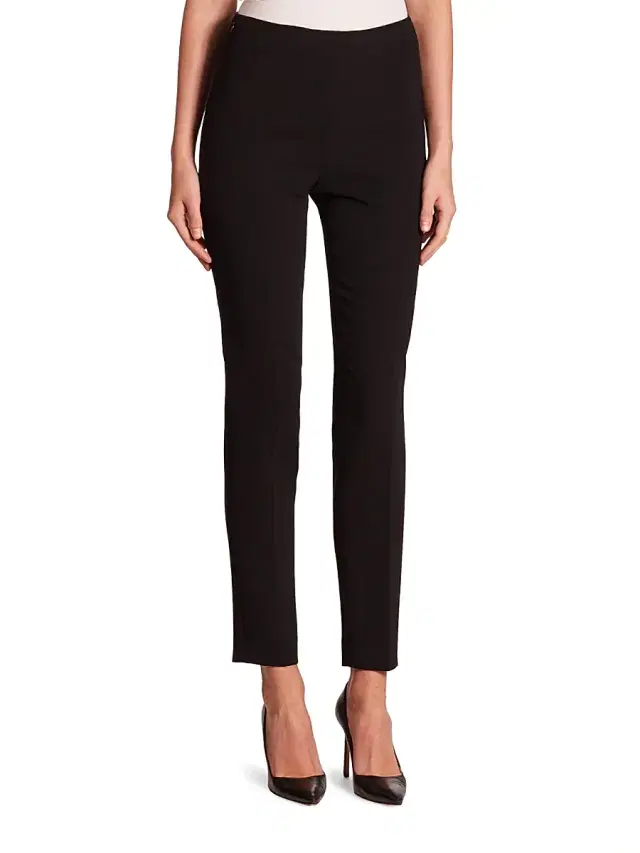 Women's Melissa Double-Face Wool Pants - Black