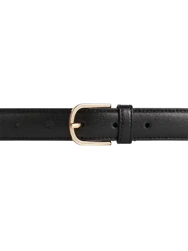 TOTEME Women's Slim Trouser Leather Belt - Black - Size Medium | Thumbnail 3 TOTEME Women's Slim Trouser Leather Belt - Black - Size Medium | Thumbnail 3
