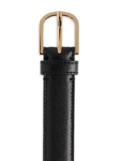 TOTEME Women's Slim Trouser Leather Belt - Black - Size Medium | Thumbnail 4 TOTEME Women's Slim Trouser Leather Belt - Black - Size Medium | Thumbnail 4
