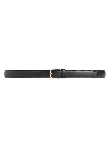 TOTEME Women's Slim Trouser Leather Belt - Black - Size Medium | Thumbnail 1 TOTEME Women's Slim Trouser Leather Belt - Black - Size Medium | Thumbnail 1