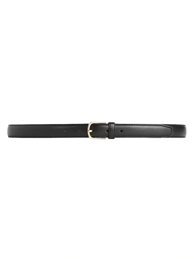 Women's Slim Trouser Leather Belt - Black