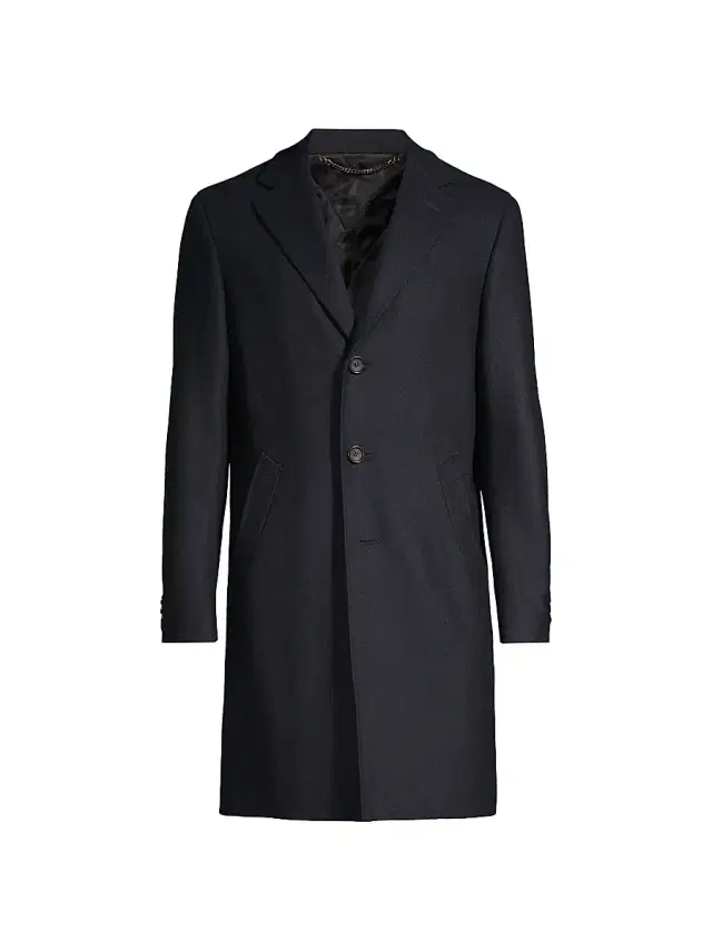 Men's Kei Wool Topcoat - Navy