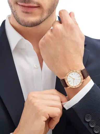 BVLGARI Men's 18K Rose Gold & Alligator Leather Strap Watch/38MM - Brown | Thumbnail 2 BVLGARI Men's 18K Rose Gold & Alligator Leather Strap Watch/38MM - Brown | Thumbnail 2