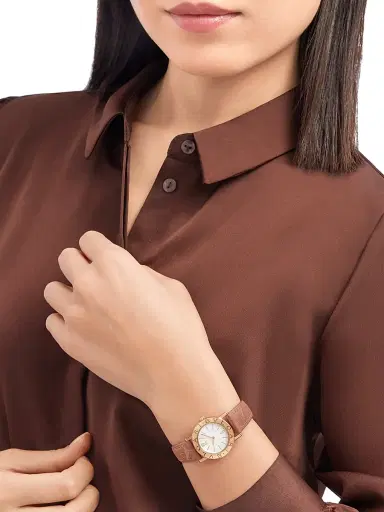 BVLGARI Women's 18K Rose Gold & Alligator Leather Strap Watch/26MM - Rose Gold | Thumbnail 4 BVLGARI Women's 18K Rose Gold & Alligator Leather Strap Watch/26MM - Rose Gold | Thumbnail 4