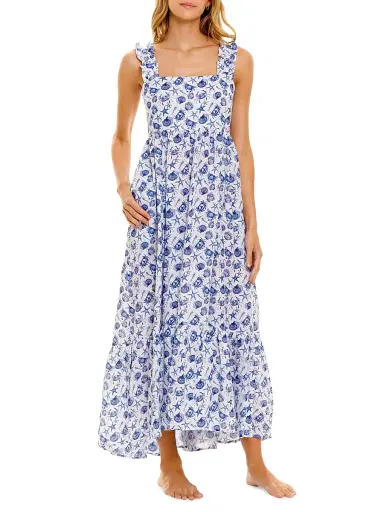 THE LAZY POET Women's Mika Linen Seashell Maxi Dress | Thumbnail 3 THE LAZY POET Women's Mika Linen Seashell Maxi Dress | Thumbnail 3