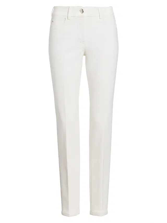 Akris Women's Magda Slim Roll-Hem Jeans - Paper