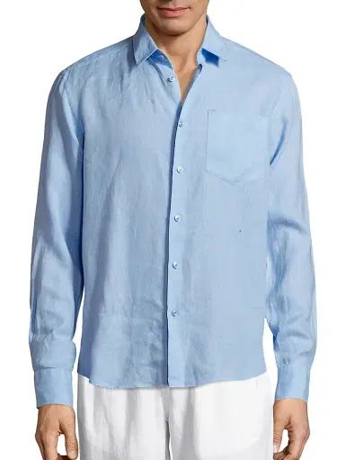 Vilebrequin Men's Lagoon Linen Shirt - Navy - Size XXXL | Thumbnail 3 Vilebrequin Men's Lagoon Linen Shirt - Navy - Size XXXL | Thumbnail 3