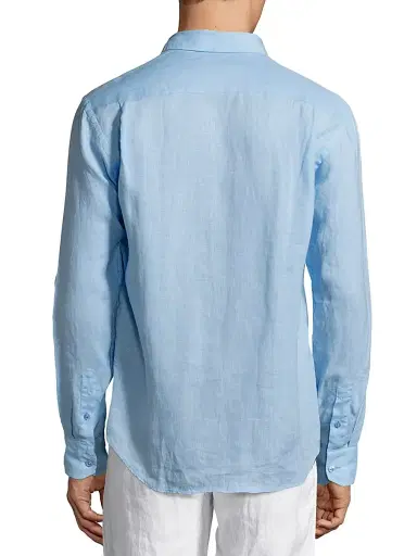 Vilebrequin Men's Lagoon Linen Shirt - Navy - Size XXXL | Thumbnail 5 Vilebrequin Men's Lagoon Linen Shirt - Navy - Size XXXL | Thumbnail 5