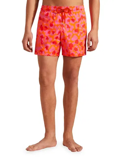 Vilebrequin Men's New Leopard Graphic Swim Trunks - Abricot - Size XL | Thumbnail 4