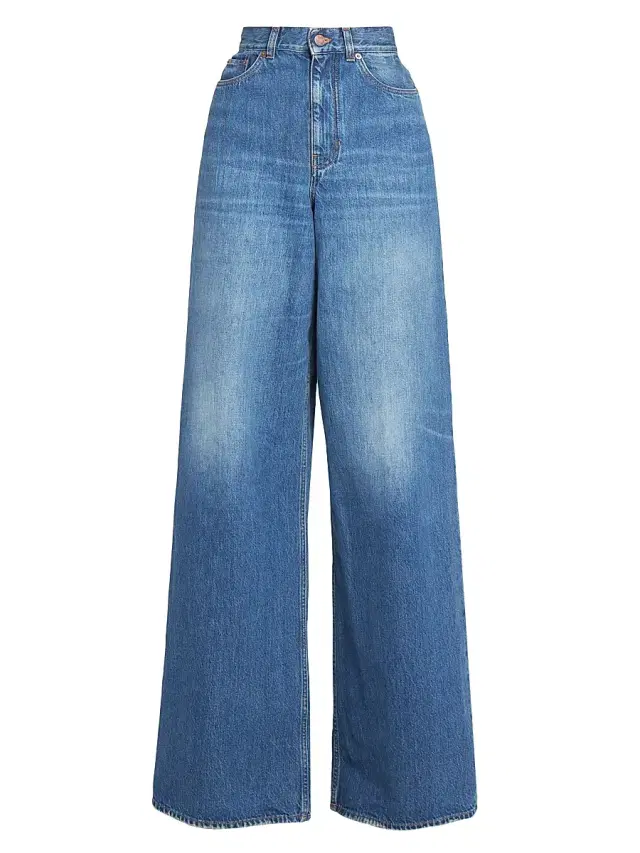 Chloé Women's High-Rise Wide-Leg Jeans - Night Blue