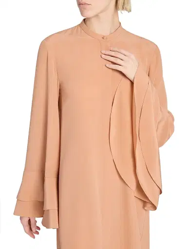 Chloé Women's Flare-Sleeve Silk Minidress - Cheek | Thumbnail 5