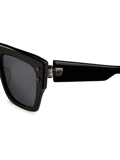 Balmain B-I 56MM Square Sunglasses - Black Dark Grey | Thumbnail 3
