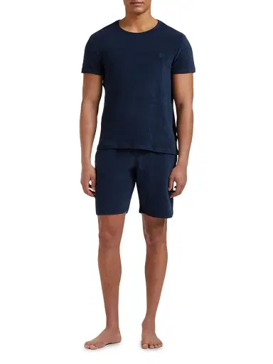 Vilebrequin Men's Cotton-Blend Crewneck T-Shirt - Bleu Marine - Size XL | Thumbnail 2 Vilebrequin Men's Cotton-Blend Crewneck T-Shirt - Bleu Marine - Size XL | Thumbnail 2