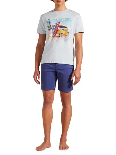 Vilebrequin Men's Graphic Cotton T-Shirt - Sky Blue - Size XXL | Thumbnail 2