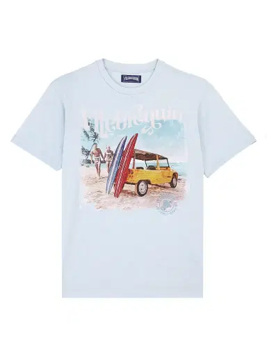Vilebrequin Men's Graphic Cotton T-Shirt - Sky Blue - Size XXL | Thumbnail 1