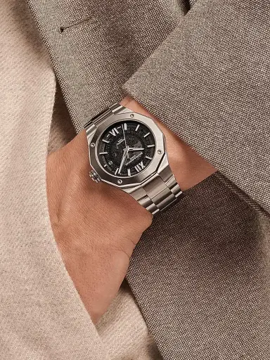 Baume & Mercier Men's Riviera Stainless Steel Bracelet Watch - Steel | Thumbnail 4 Baume & Mercier Men's Riviera Stainless Steel Bracelet Watch - Steel | Thumbnail 4