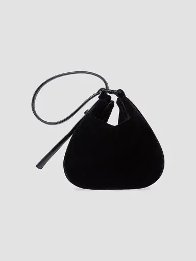 Akris Women's Anna Mini Velvet Hobo Bag - Black | Thumbnail 2 Akris Women's Anna Mini Velvet Hobo Bag - Black | Thumbnail 2