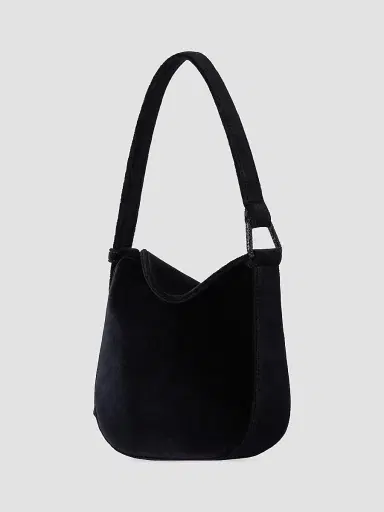 Akris Women's Anna Mini Velvet Hobo Bag - Black | Thumbnail 3 Akris Women's Anna Mini Velvet Hobo Bag - Black | Thumbnail 3