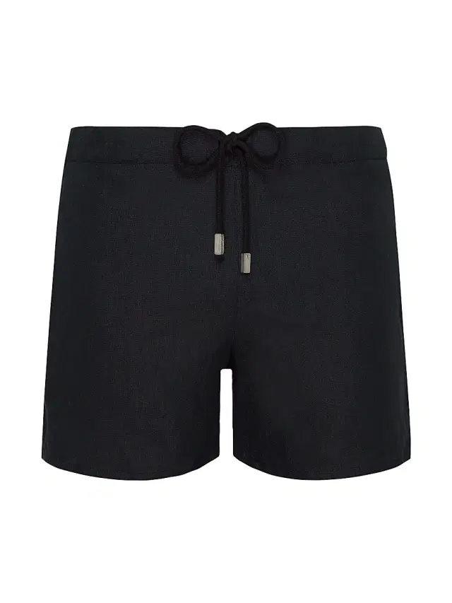 Vilebrequin Men's Linen Swim Shorts - Black - Size XXL
