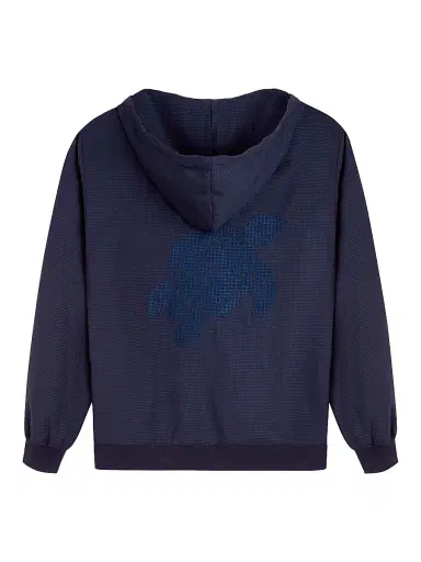 Vilebrequin Men's Tile Wool-Blend Hoodie - Navy Blue - Size XXL | Thumbnail 2