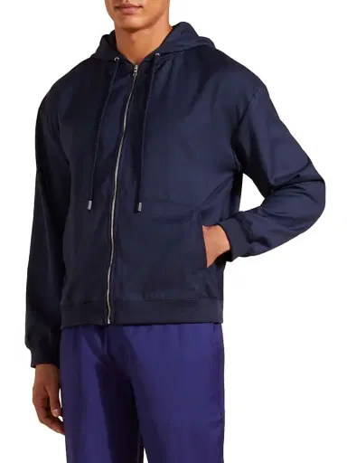 Vilebrequin Men's Tile Wool-Blend Hoodie - Navy Blue - Size XXL | Thumbnail 3