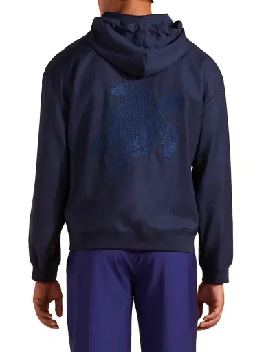 Vilebrequin Men's Tile Wool-Blend Hoodie - Navy Blue - Size XXL | Thumbnail 4