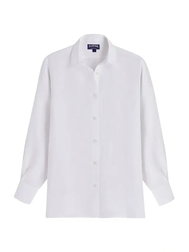 Vilebrequin Women's Linen Cover-Up Shirt - Blanc
