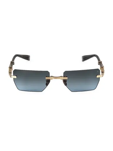 Balmain Women's Pierre Square Sunglasses - Gold Grey Gradient | Thumbnail 2