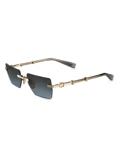 Balmain Women's Pierre Square Sunglasses - Gold Grey Gradient | Thumbnail 1