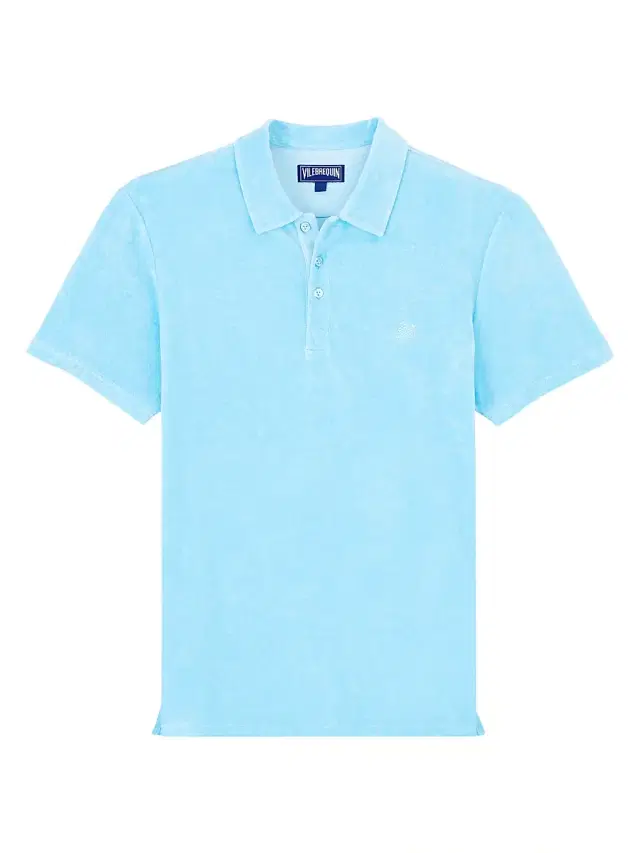 Men's Cotton Terry Polo Shirt - Santorin