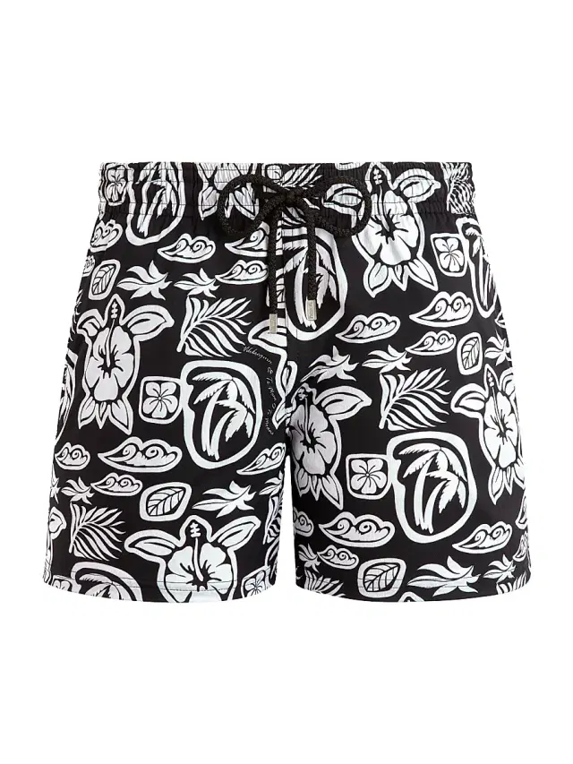 Vilebrequin Men's Tahiti Turtle Swim Trunks