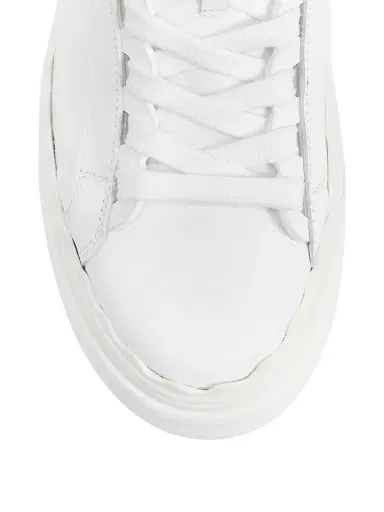 Chloé Women's Lauren Low-Top Leather Sneakers - Black | Thumbnail 4