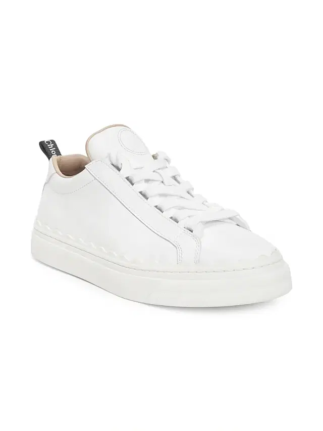 Women's Lauren Low-Top Leather Sneakers - Black