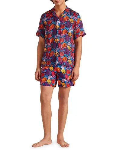 Vilebrequin Men's Noumea Sea Graphic Camp Shirt - Navy Blue Marine - Size XXL | Thumbnail 2