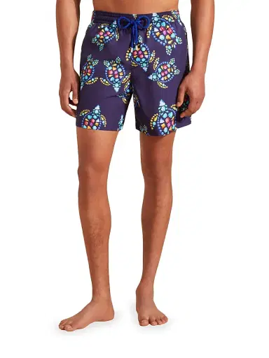 Vilebrequin Men's Vendôme Turtles Cotton Swim Shorts - Navy Multi | Thumbnail 4