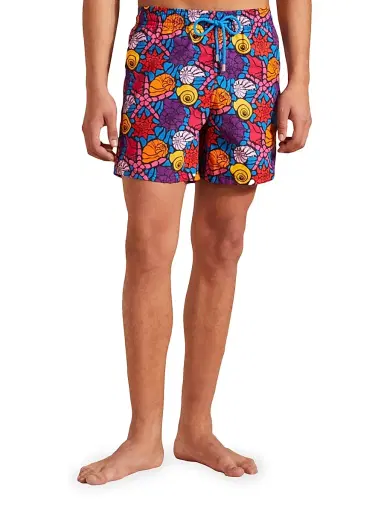 Vilebrequin Men's Noumea Sea Shell Graphic Swim Trunks - Navy Blue Marine - Size XXXL | Thumbnail 4 Vilebrequin Men's Noumea Sea Shell Graphic Swim Trunks - Navy Blue Marine - Size XXXL | Thumbnail 4
