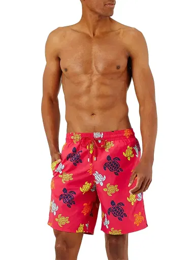 Vilebrequin Men's Okoa Turtle Swim Shorts - Burgundy | Thumbnail 3